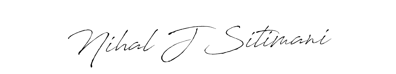 Use a signature maker to create a handwritten signature online. With this signature software, you can design (Antro_Vectra) your own signature for name Nihal J Sitimani. Nihal J Sitimani signature style 6 images and pictures png