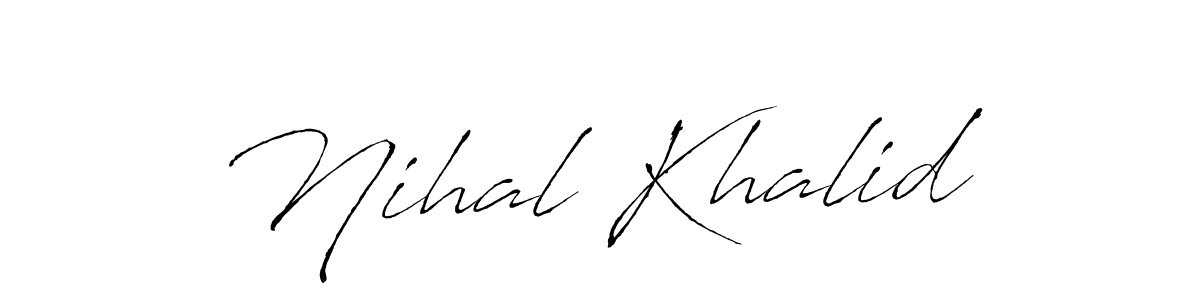 Nihal Khalid stylish signature style. Best Handwritten Sign (Antro_Vectra) for my name. Handwritten Signature Collection Ideas for my name Nihal Khalid. Nihal Khalid signature style 6 images and pictures png