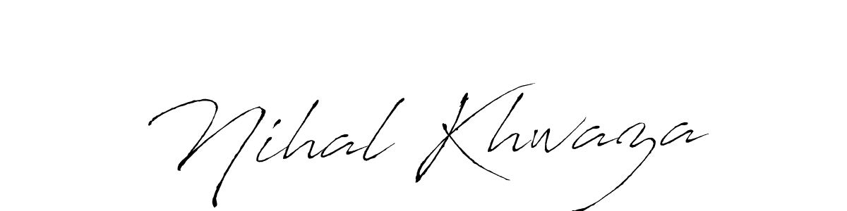 The best way (Antro_Vectra) to make a short signature is to pick only two or three words in your name. The name Nihal Khwaza include a total of six letters. For converting this name. Nihal Khwaza signature style 6 images and pictures png