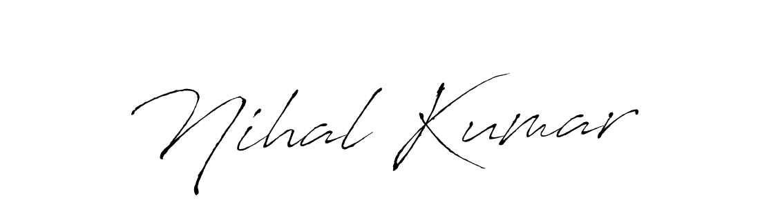 Create a beautiful signature design for name Nihal Kumar. With this signature (Antro_Vectra) fonts, you can make a handwritten signature for free. Nihal Kumar signature style 6 images and pictures png