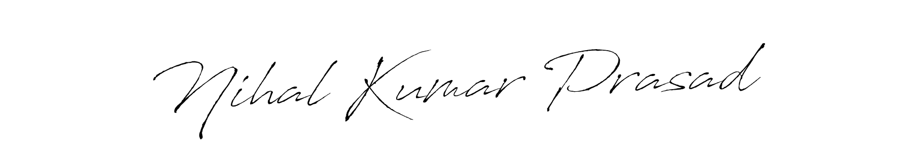 Create a beautiful signature design for name Nihal Kumar Prasad. With this signature (Antro_Vectra) fonts, you can make a handwritten signature for free. Nihal Kumar Prasad signature style 6 images and pictures png