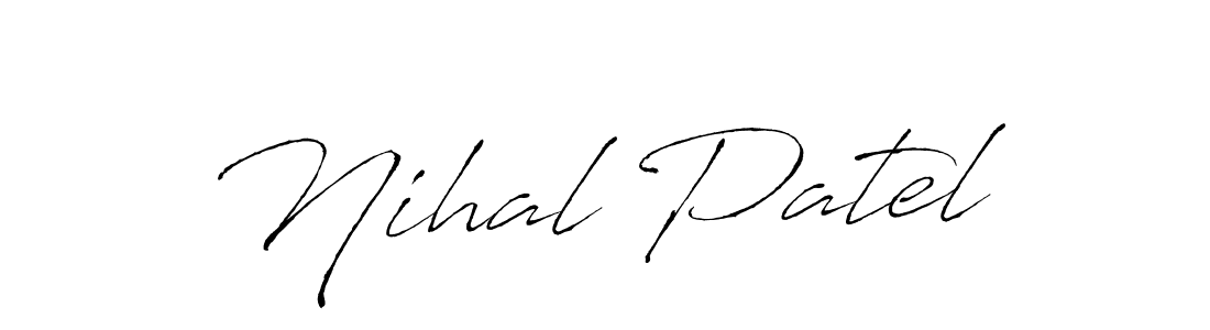 Create a beautiful signature design for name Nihal Patel. With this signature (Antro_Vectra) fonts, you can make a handwritten signature for free. Nihal Patel signature style 6 images and pictures png