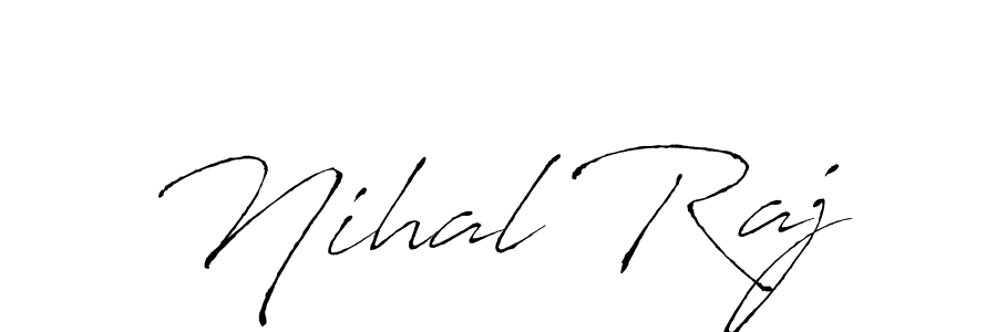 Make a beautiful signature design for name Nihal Raj. With this signature (Antro_Vectra) style, you can create a handwritten signature for free. Nihal Raj signature style 6 images and pictures png