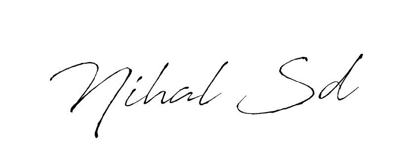 How to make Nihal Sd signature? Antro_Vectra is a professional autograph style. Create handwritten signature for Nihal Sd name. Nihal Sd signature style 6 images and pictures png