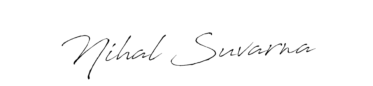 Antro_Vectra is a professional signature style that is perfect for those who want to add a touch of class to their signature. It is also a great choice for those who want to make their signature more unique. Get Nihal Suvarna name to fancy signature for free. Nihal Suvarna signature style 6 images and pictures png