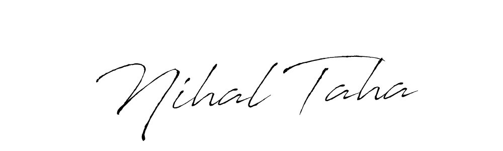 You should practise on your own different ways (Antro_Vectra) to write your name (Nihal Taha) in signature. don't let someone else do it for you. Nihal Taha signature style 6 images and pictures png