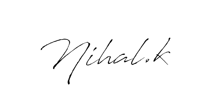 Best and Professional Signature Style for Nihal.k. Antro_Vectra Best Signature Style Collection. Nihal.k signature style 6 images and pictures png