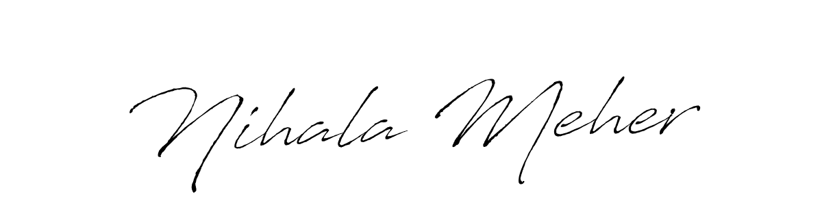 Also You can easily find your signature by using the search form. We will create Nihala Meher name handwritten signature images for you free of cost using Antro_Vectra sign style. Nihala Meher signature style 6 images and pictures png