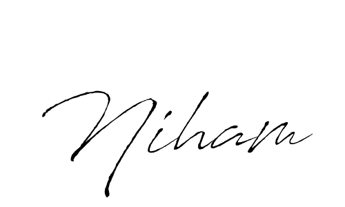 Also You can easily find your signature by using the search form. We will create Niham name handwritten signature images for you free of cost using Antro_Vectra sign style. Niham signature style 6 images and pictures png