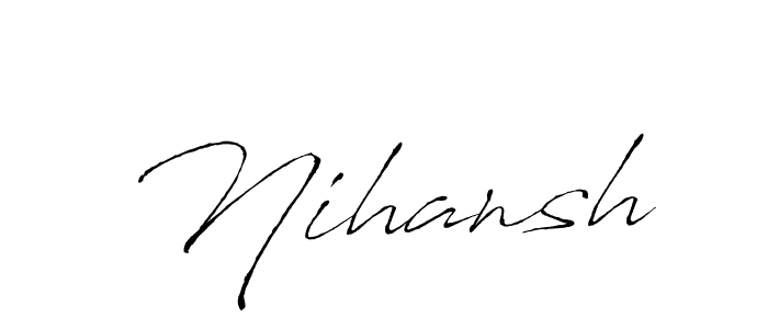 This is the best signature style for the Nihansh name. Also you like these signature font (Antro_Vectra). Mix name signature. Nihansh signature style 6 images and pictures png