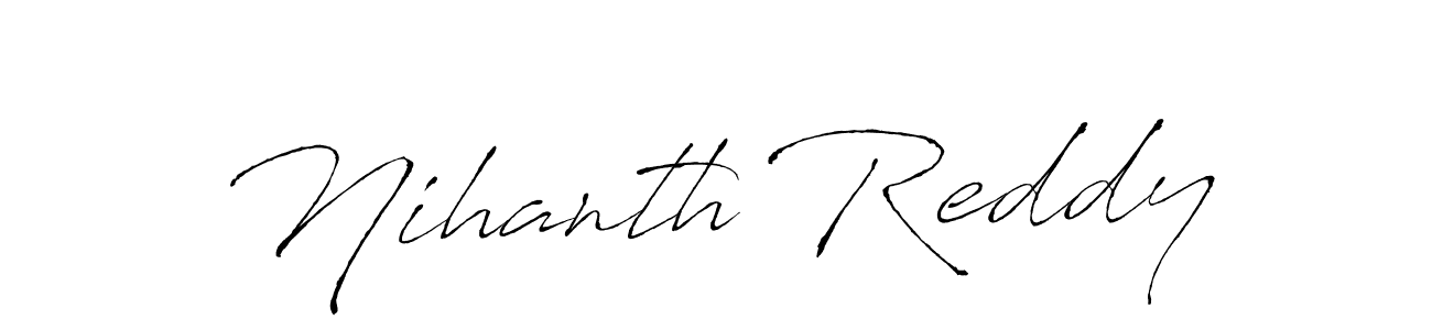 Antro_Vectra is a professional signature style that is perfect for those who want to add a touch of class to their signature. It is also a great choice for those who want to make their signature more unique. Get Nihanth Reddy name to fancy signature for free. Nihanth Reddy signature style 6 images and pictures png