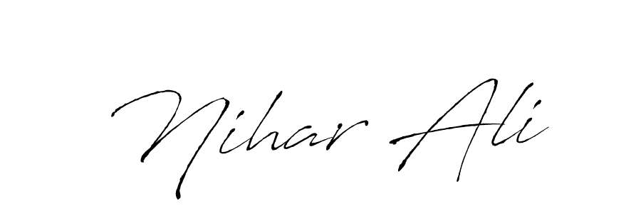 Create a beautiful signature design for name Nihar Ali. With this signature (Antro_Vectra) fonts, you can make a handwritten signature for free. Nihar Ali signature style 6 images and pictures png