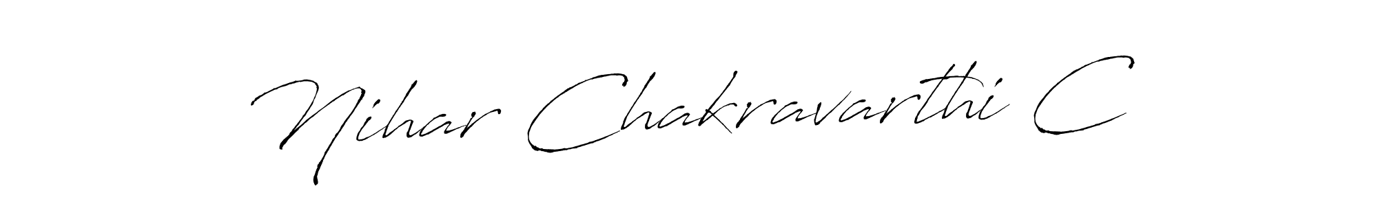 Design your own signature with our free online signature maker. With this signature software, you can create a handwritten (Antro_Vectra) signature for name Nihar Chakravarthi C. Nihar Chakravarthi C signature style 6 images and pictures png