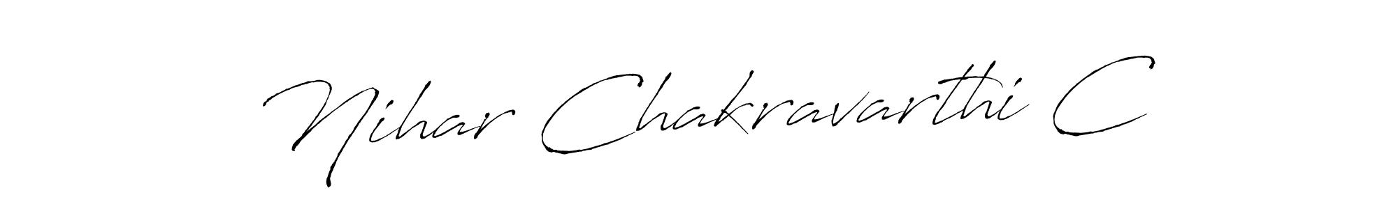 Design your own signature with our free online signature maker. With this signature software, you can create a handwritten (Antro_Vectra) signature for name Nihar Chakravarthi C. Nihar Chakravarthi C signature style 6 images and pictures png