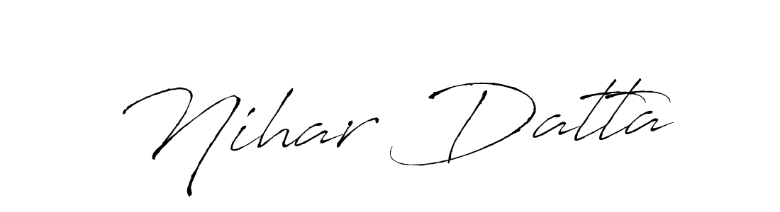 Use a signature maker to create a handwritten signature online. With this signature software, you can design (Antro_Vectra) your own signature for name Nihar Datta. Nihar Datta signature style 6 images and pictures png