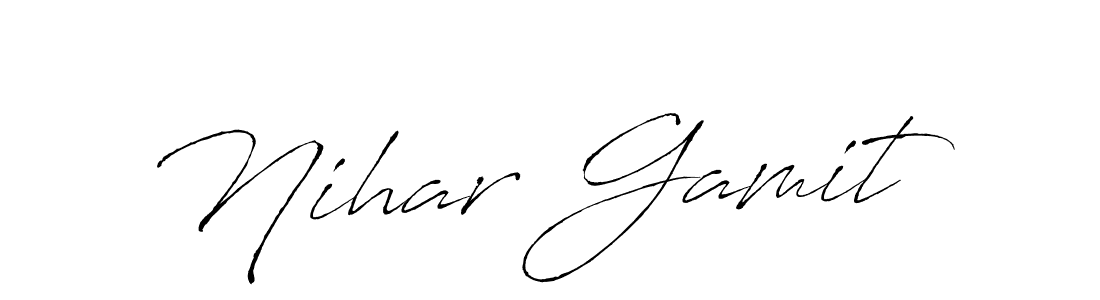 Also we have Nihar Gamit name is the best signature style. Create professional handwritten signature collection using Antro_Vectra autograph style. Nihar Gamit signature style 6 images and pictures png