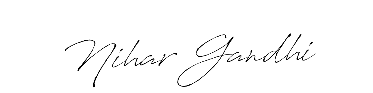 Similarly Antro_Vectra is the best handwritten signature design. Signature creator online .You can use it as an online autograph creator for name Nihar Gandhi. Nihar Gandhi signature style 6 images and pictures png