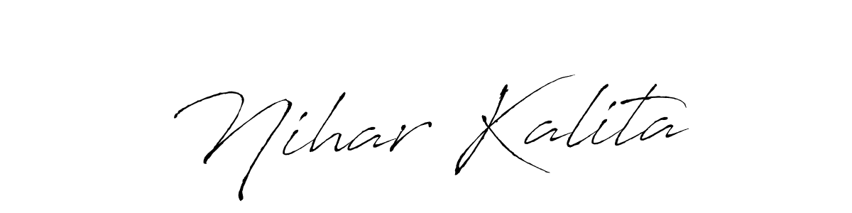 Also You can easily find your signature by using the search form. We will create Nihar Kalita name handwritten signature images for you free of cost using Antro_Vectra sign style. Nihar Kalita signature style 6 images and pictures png