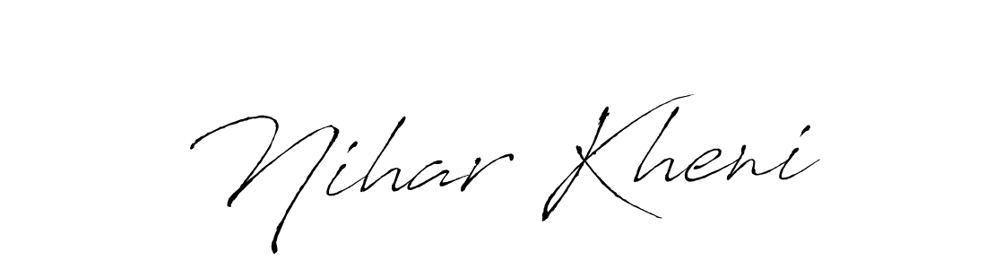 Design your own signature with our free online signature maker. With this signature software, you can create a handwritten (Antro_Vectra) signature for name Nihar Kheni. Nihar Kheni signature style 6 images and pictures png