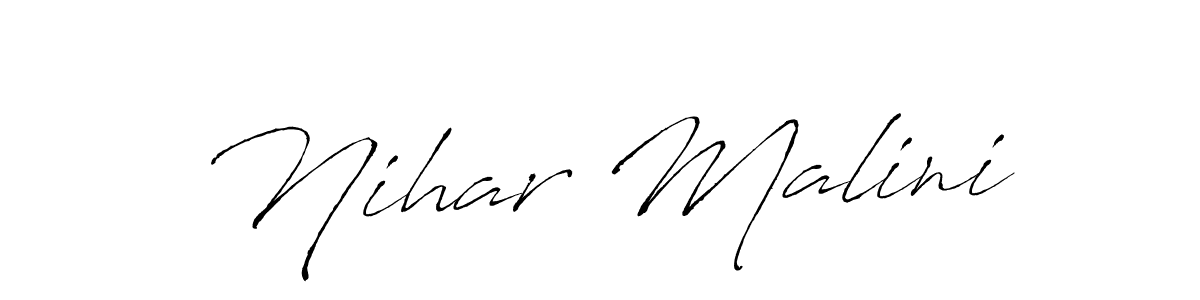 It looks lik you need a new signature style for name Nihar Malini. Design unique handwritten (Antro_Vectra) signature with our free signature maker in just a few clicks. Nihar Malini signature style 6 images and pictures png