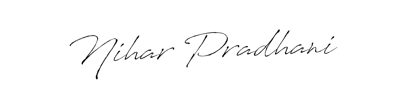 The best way (Antro_Vectra) to make a short signature is to pick only two or three words in your name. The name Nihar Pradhani include a total of six letters. For converting this name. Nihar Pradhani signature style 6 images and pictures png