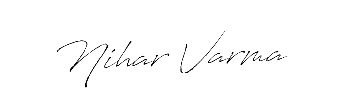 Nihar Varma stylish signature style. Best Handwritten Sign (Antro_Vectra) for my name. Handwritten Signature Collection Ideas for my name Nihar Varma. Nihar Varma signature style 6 images and pictures png