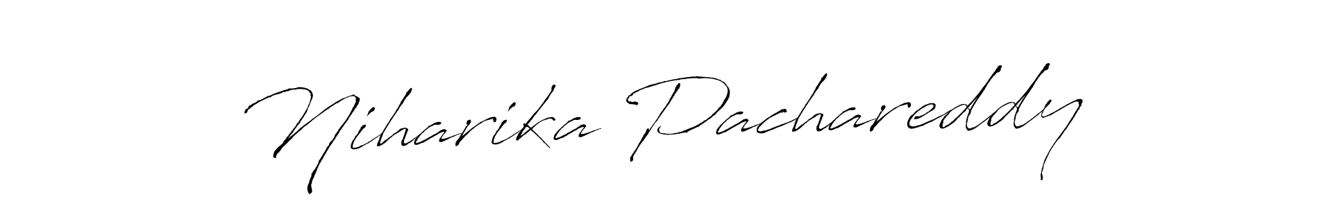 Create a beautiful signature design for name Niharika Pachareddy. With this signature (Antro_Vectra) fonts, you can make a handwritten signature for free. Niharika Pachareddy signature style 6 images and pictures png