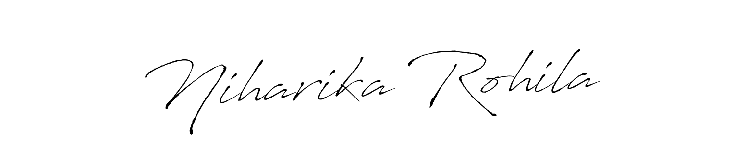 You can use this online signature creator to create a handwritten signature for the name Niharika Rohila. This is the best online autograph maker. Niharika Rohila signature style 6 images and pictures png