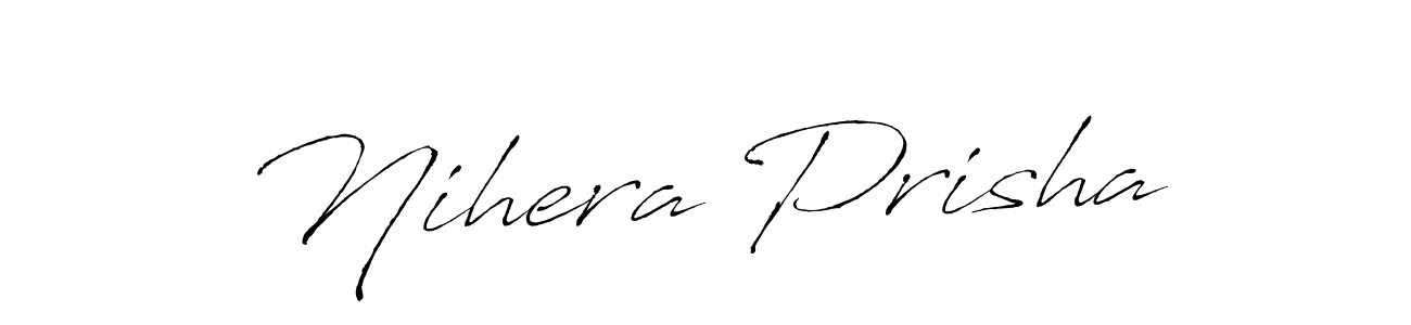 Make a beautiful signature design for name Nihera Prisha. With this signature (Antro_Vectra) style, you can create a handwritten signature for free. Nihera Prisha signature style 6 images and pictures png