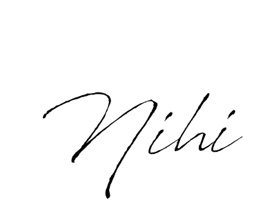 Use a signature maker to create a handwritten signature online. With this signature software, you can design (Antro_Vectra) your own signature for name Nihi. Nihi signature style 6 images and pictures png