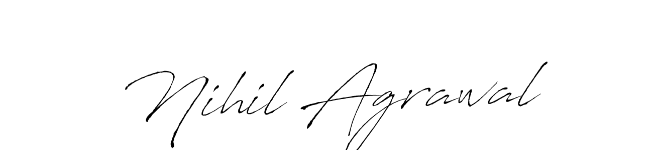 Similarly Antro_Vectra is the best handwritten signature design. Signature creator online .You can use it as an online autograph creator for name Nihil Agrawal. Nihil Agrawal signature style 6 images and pictures png
