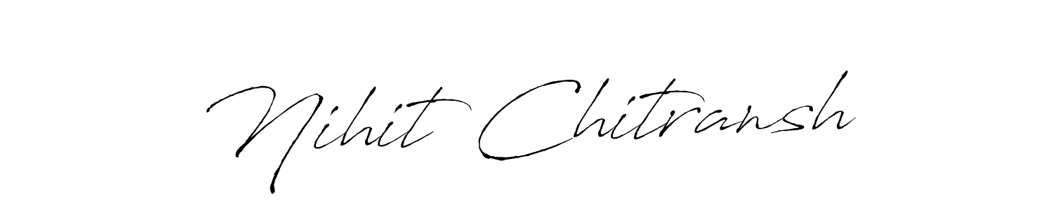 Also You can easily find your signature by using the search form. We will create Nihit Chitransh name handwritten signature images for you free of cost using Antro_Vectra sign style. Nihit Chitransh signature style 6 images and pictures png