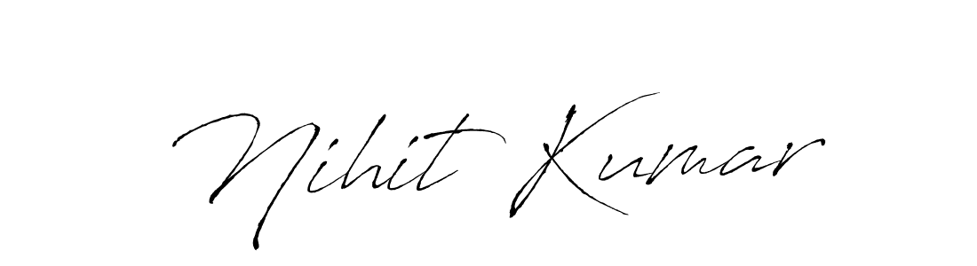 Similarly Antro_Vectra is the best handwritten signature design. Signature creator online .You can use it as an online autograph creator for name Nihit Kumar. Nihit Kumar signature style 6 images and pictures png
