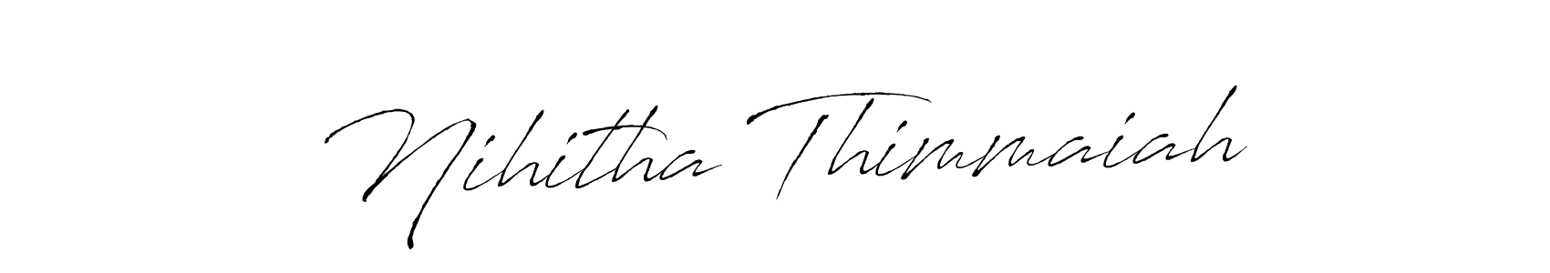 Antro_Vectra is a professional signature style that is perfect for those who want to add a touch of class to their signature. It is also a great choice for those who want to make their signature more unique. Get Nihitha Thimmaiah name to fancy signature for free. Nihitha Thimmaiah signature style 6 images and pictures png