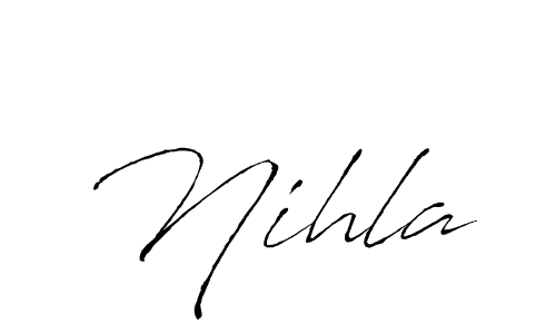 Create a beautiful signature design for name Nihla. With this signature (Antro_Vectra) fonts, you can make a handwritten signature for free. Nihla signature style 6 images and pictures png