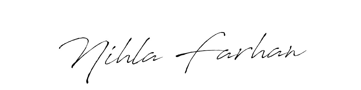 Nihla Farhan stylish signature style. Best Handwritten Sign (Antro_Vectra) for my name. Handwritten Signature Collection Ideas for my name Nihla Farhan. Nihla Farhan signature style 6 images and pictures png