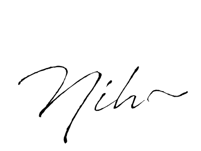 Design your own signature with our free online signature maker. With this signature software, you can create a handwritten (Antro_Vectra) signature for name Nih~. Nih~ signature style 6 images and pictures png