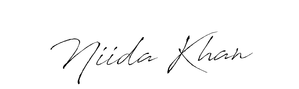 Design your own signature with our free online signature maker. With this signature software, you can create a handwritten (Antro_Vectra) signature for name Niida Khan. Niida Khan signature style 6 images and pictures png