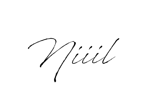 Use a signature maker to create a handwritten signature online. With this signature software, you can design (Antro_Vectra) your own signature for name Niiil. Niiil signature style 6 images and pictures png