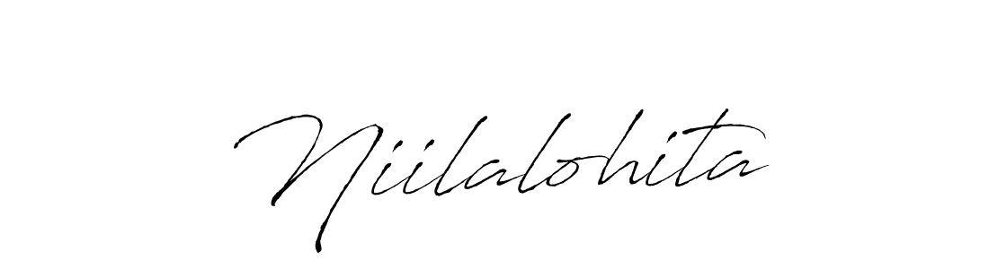 Use a signature maker to create a handwritten signature online. With this signature software, you can design (Antro_Vectra) your own signature for name Niilalohita. Niilalohita signature style 6 images and pictures png