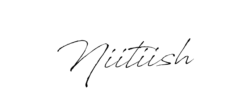 You should practise on your own different ways (Antro_Vectra) to write your name (Niitiish) in signature. don't let someone else do it for you. Niitiish signature style 6 images and pictures png