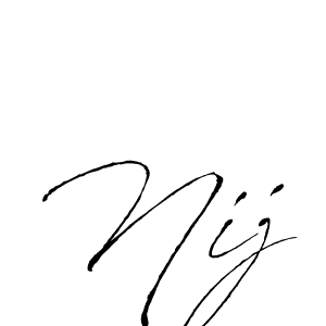 How to Draw Nij signature style? Antro_Vectra is a latest design signature styles for name Nij. Nij signature style 6 images and pictures png