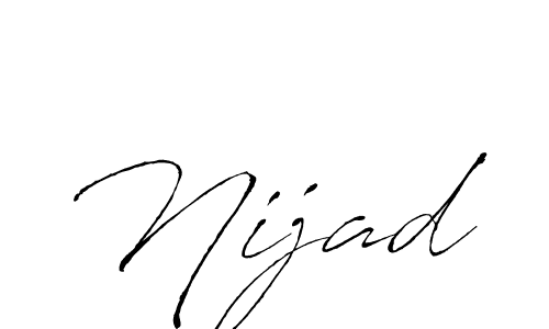 How to make Nijad signature? Antro_Vectra is a professional autograph style. Create handwritten signature for Nijad name. Nijad signature style 6 images and pictures png