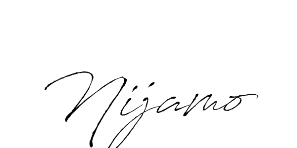 Create a beautiful signature design for name Nijamo. With this signature (Antro_Vectra) fonts, you can make a handwritten signature for free. Nijamo signature style 6 images and pictures png