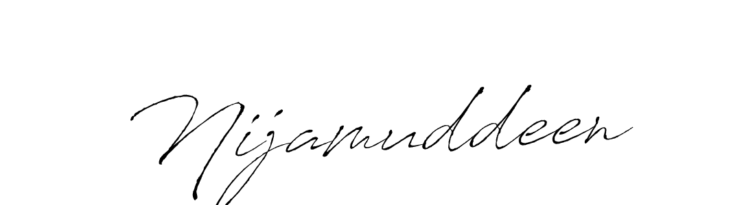 Make a beautiful signature design for name Nijamuddeen. With this signature (Antro_Vectra) style, you can create a handwritten signature for free. Nijamuddeen signature style 6 images and pictures png
