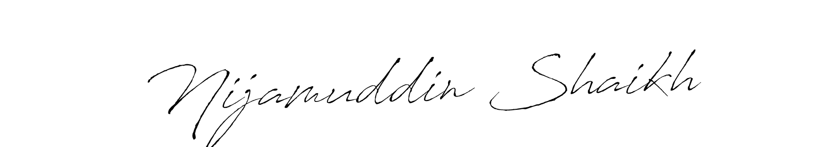 The best way (Antro_Vectra) to make a short signature is to pick only two or three words in your name. The name Nijamuddin Shaikh include a total of six letters. For converting this name. Nijamuddin Shaikh signature style 6 images and pictures png