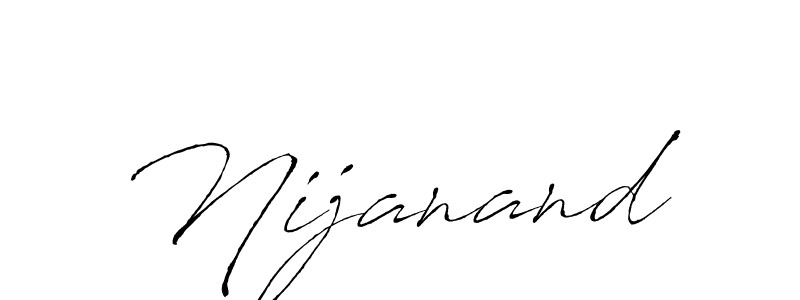 Use a signature maker to create a handwritten signature online. With this signature software, you can design (Antro_Vectra) your own signature for name Nijanand. Nijanand signature style 6 images and pictures png
