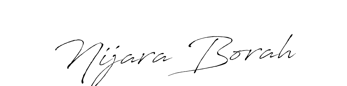 Make a beautiful signature design for name Nijara Borah. With this signature (Antro_Vectra) style, you can create a handwritten signature for free. Nijara Borah signature style 6 images and pictures png