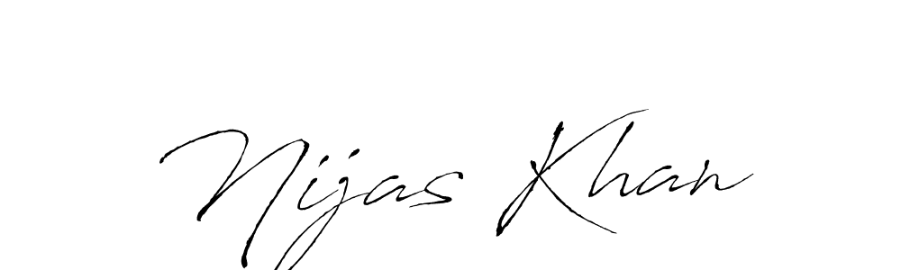 How to make Nijas Khan name signature. Use Antro_Vectra style for creating short signs online. This is the latest handwritten sign. Nijas Khan signature style 6 images and pictures png