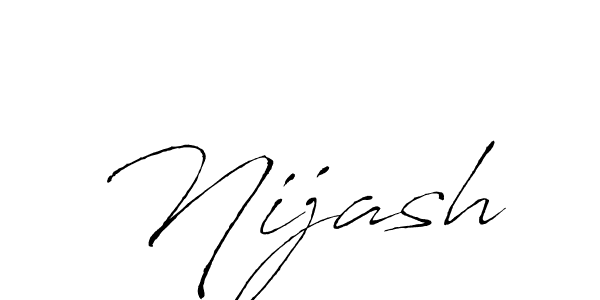 Make a beautiful signature design for name Nijash. With this signature (Antro_Vectra) style, you can create a handwritten signature for free. Nijash signature style 6 images and pictures png